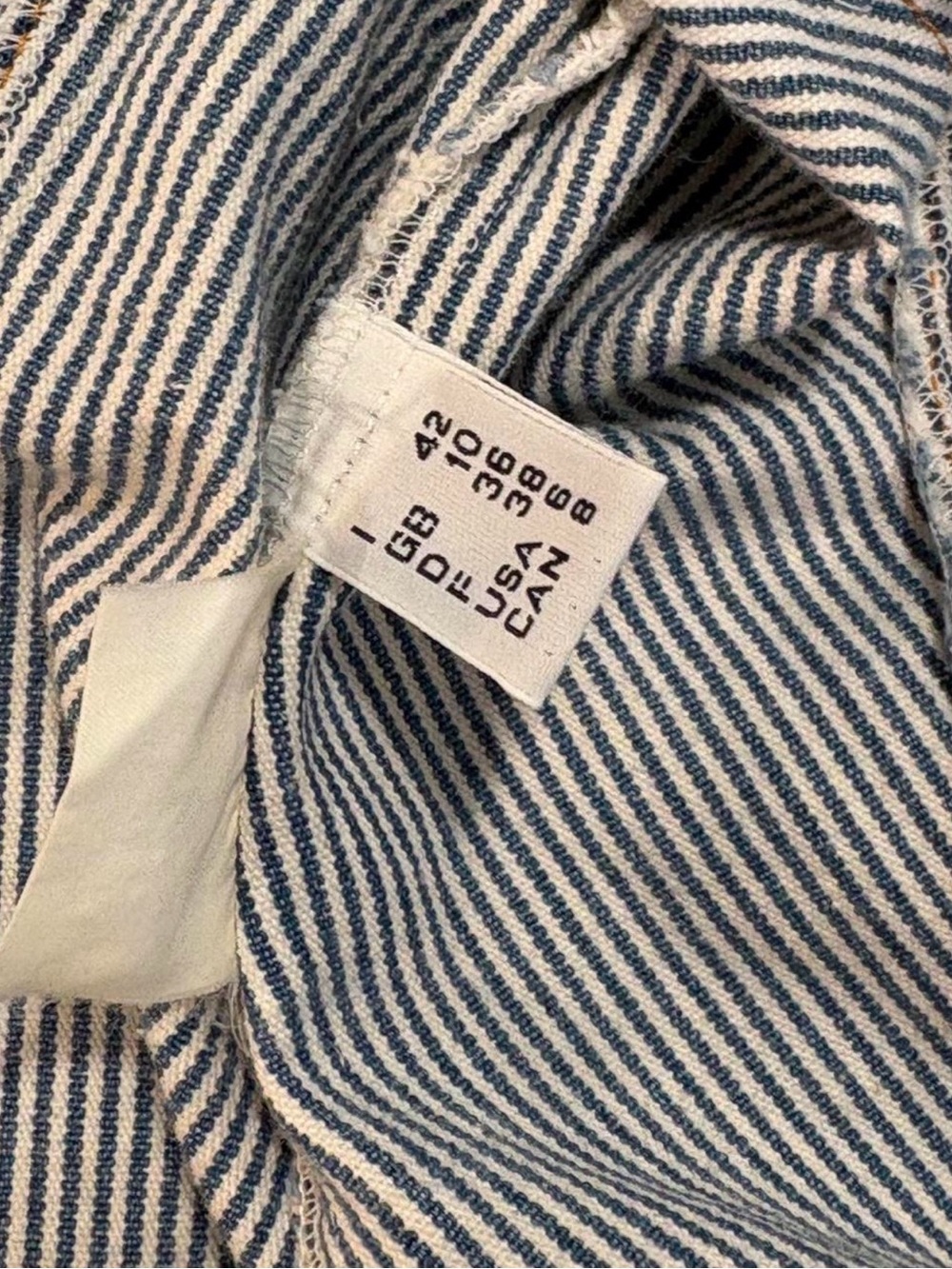 Y2K Italian Striped Utility Jacket in Blue-Gray - Picture 6 of 8